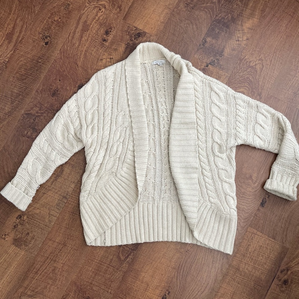 Cream Sweater Cardigan